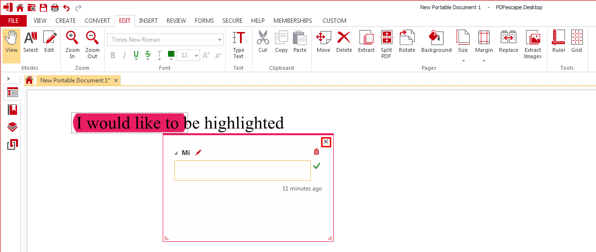 undo highlighting in pdf