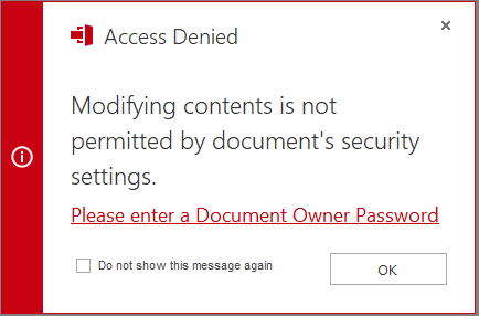 permissions pdfescape restricting