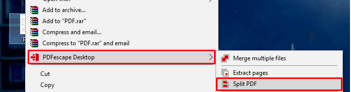 Splitting a PDF file in PDFescape Desktop – PDFescape