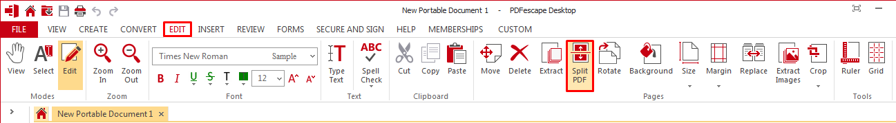 Splitting a PDF file in PDFescape Desktop – PDFescape